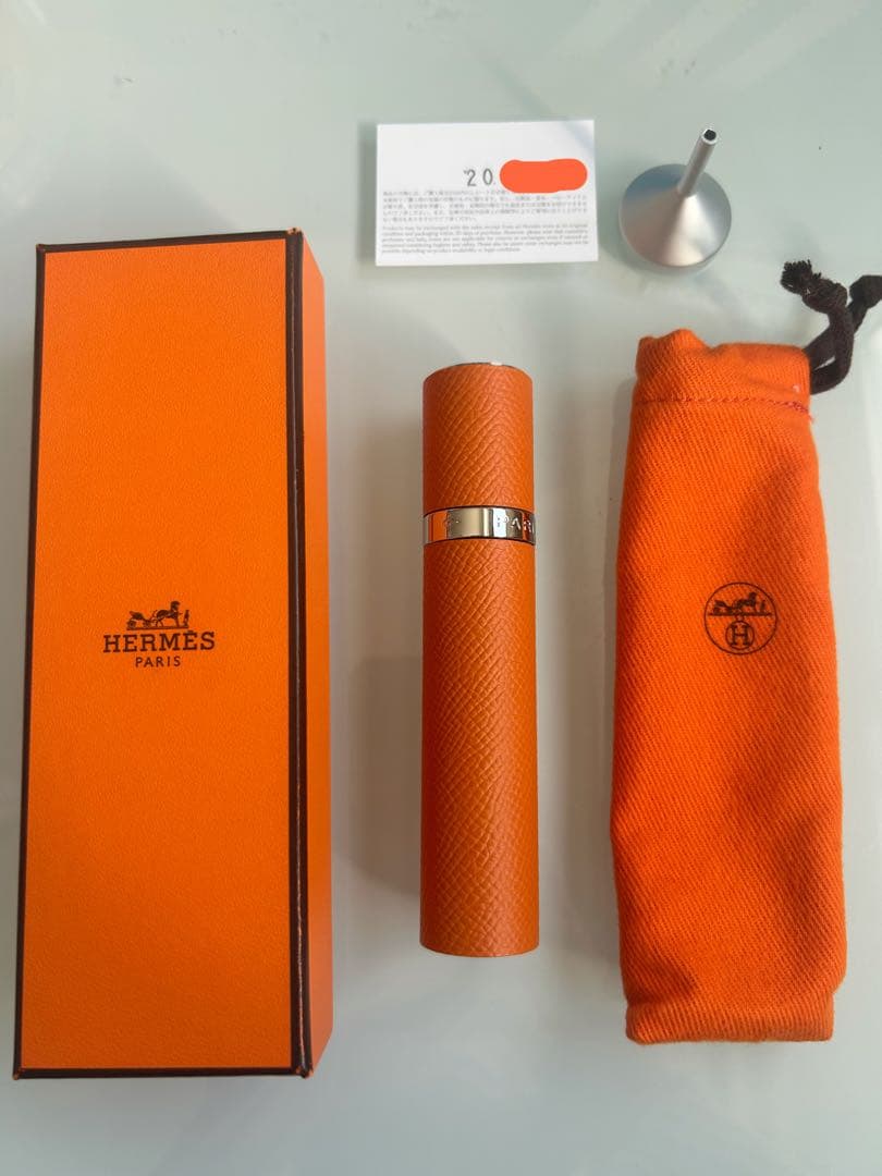 【未使用品】エルメス アトマイザー オレンジ 香水入れ パフュームケース