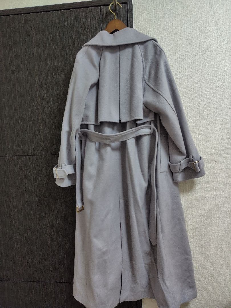 【新品未使用】anuans ウールトレンチコート　アニュアンス　ブルーグレー