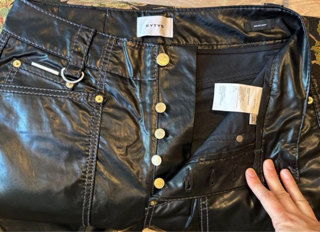 EYTYS ヴィーガンレザーカーゴパンツ28✖️30