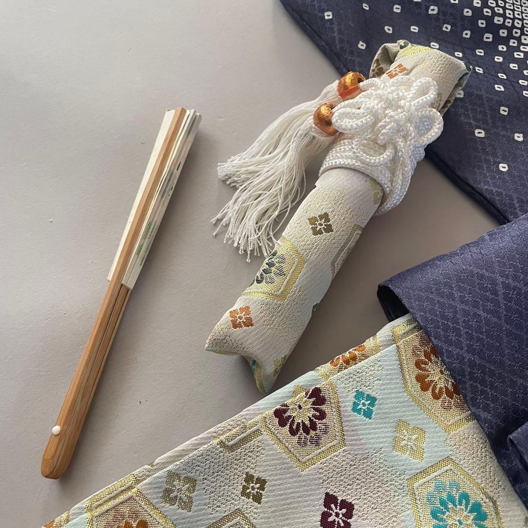 美品　七五三　5歳　羽織　袴セット　水色