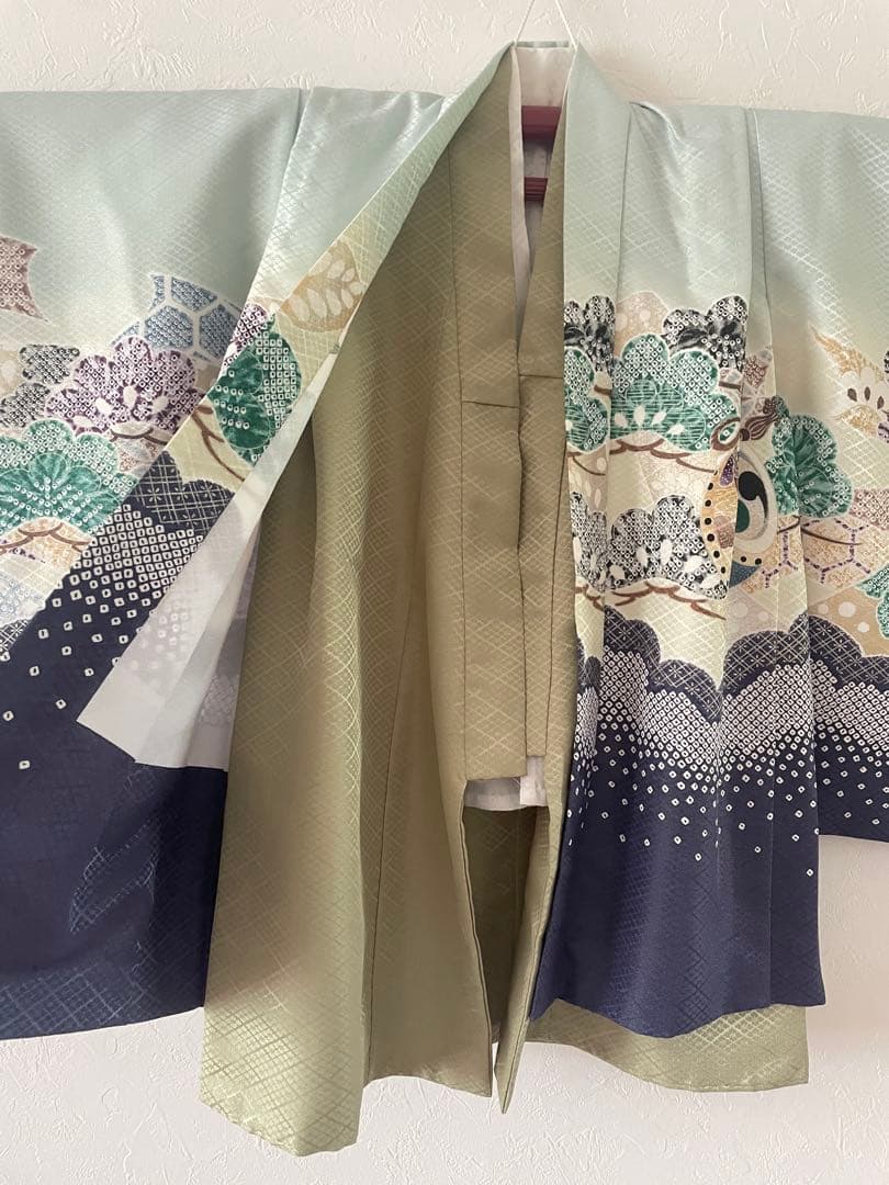 美品　七五三　5歳　羽織　袴セット　水色