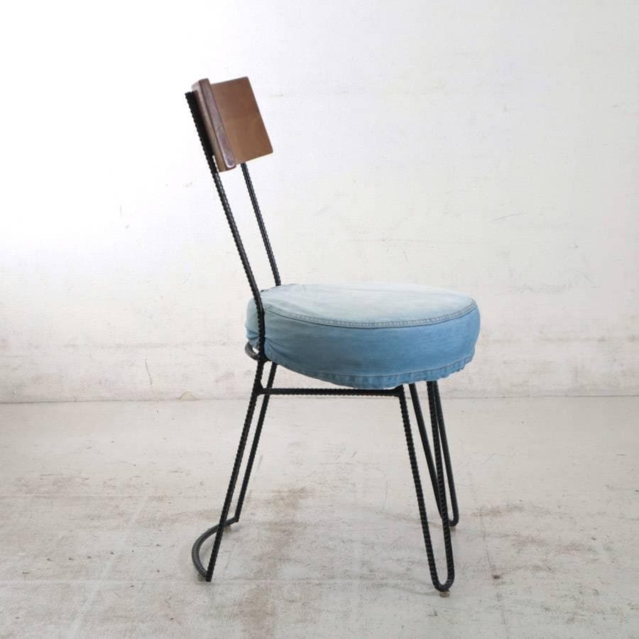 2の2 ディーボディ カンパーニャ ダイニングチェア デニムカバー付き アイアン