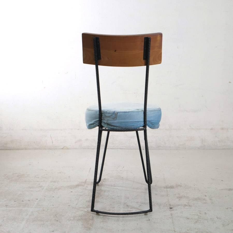 2の2 ディーボディ カンパーニャ ダイニングチェア デニムカバー付き アイアン