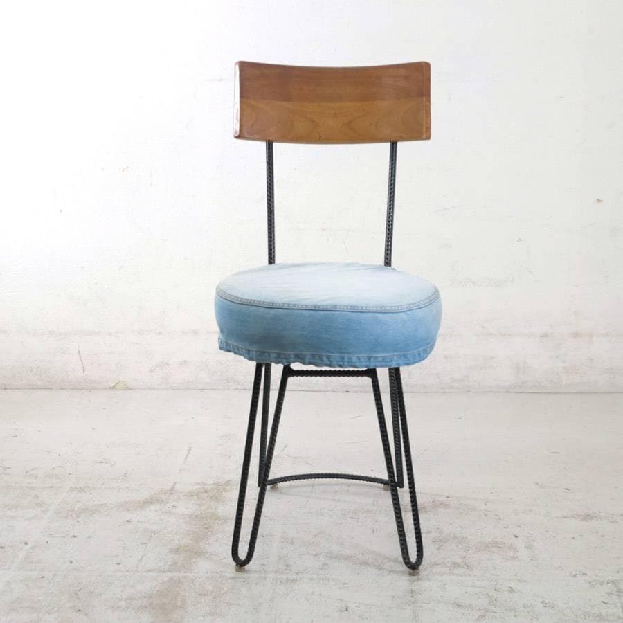 2の2 ディーボディ カンパーニャ ダイニングチェア デニムカバー付き アイアン