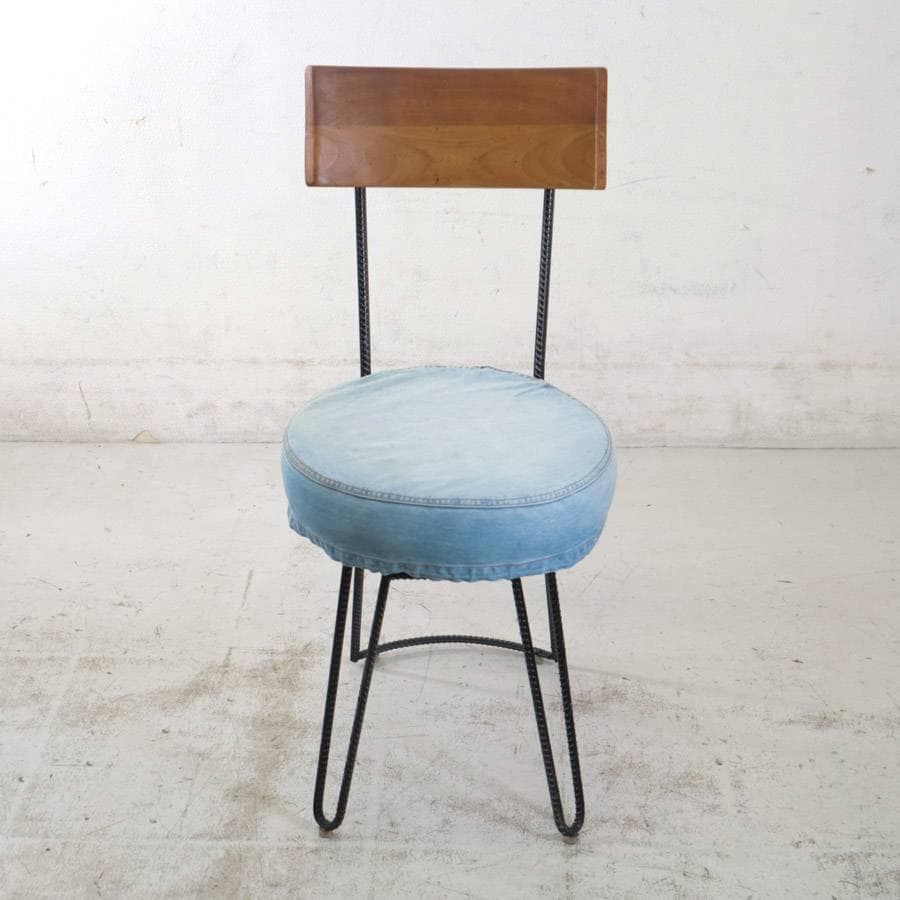 2の2 ディーボディ カンパーニャ ダイニングチェア デニムカバー付き アイアン