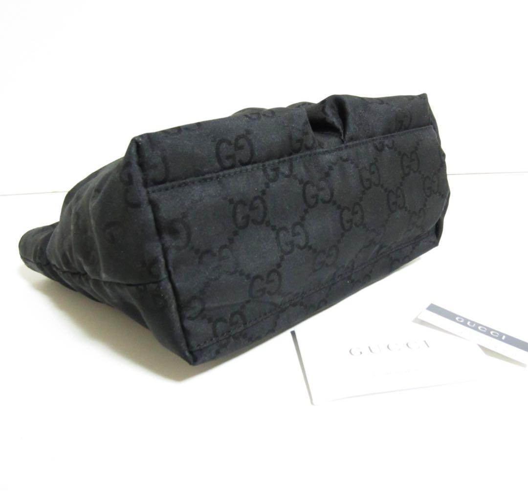 【美品】GUCCI グッチGGナイロントートバッグ黒