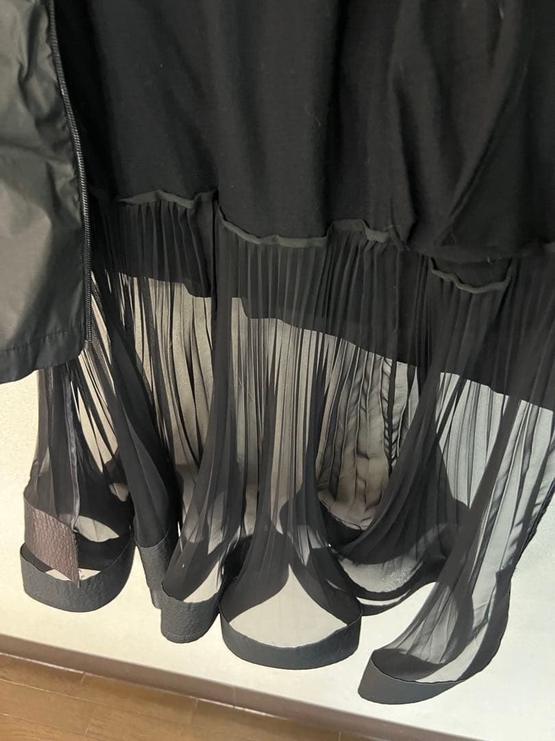 Yai〜本日中★Sacaiサカイ★プリーツニットドッキングブルゾン★S