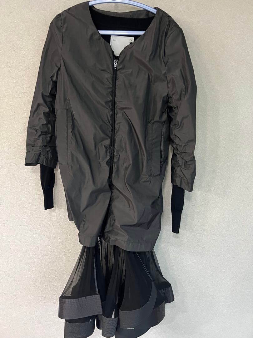 Yai〜本日中★Sacaiサカイ★プリーツニットドッキングブルゾン★S