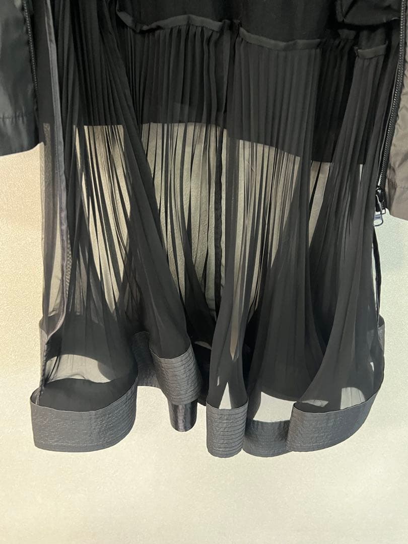 Yai〜本日中★Sacaiサカイ★プリーツニットドッキングブルゾン★S