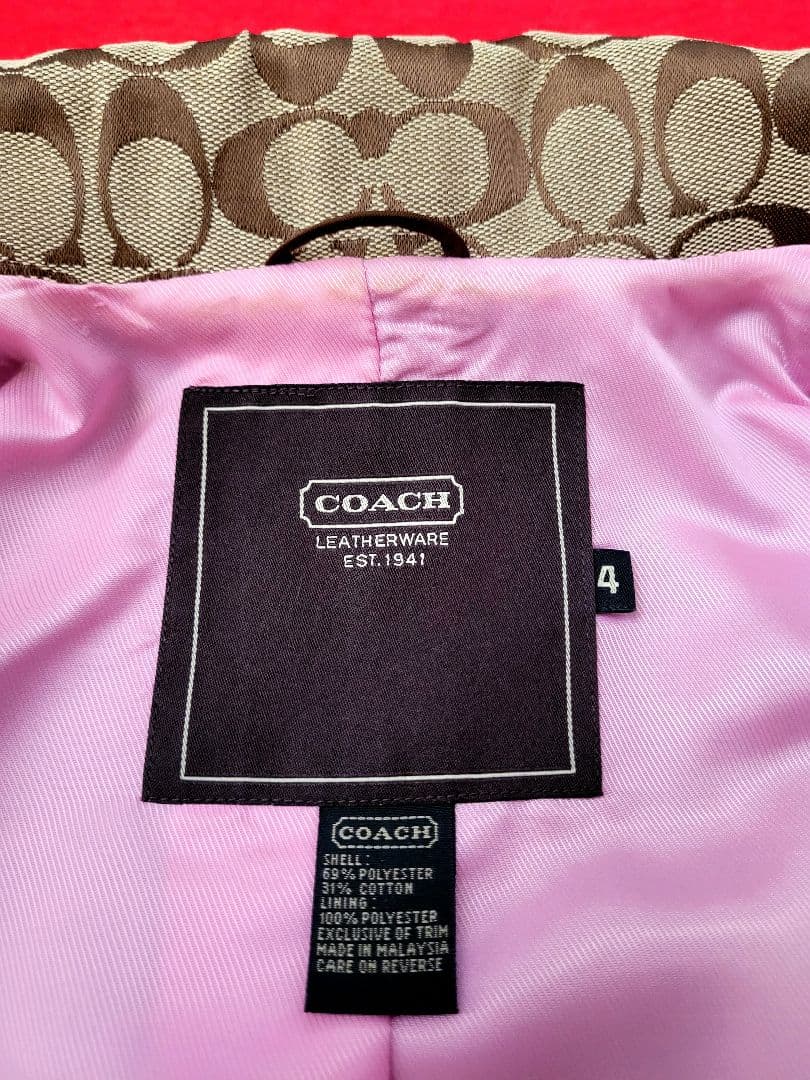 COACHシグネチャー柄チェスターコート 4