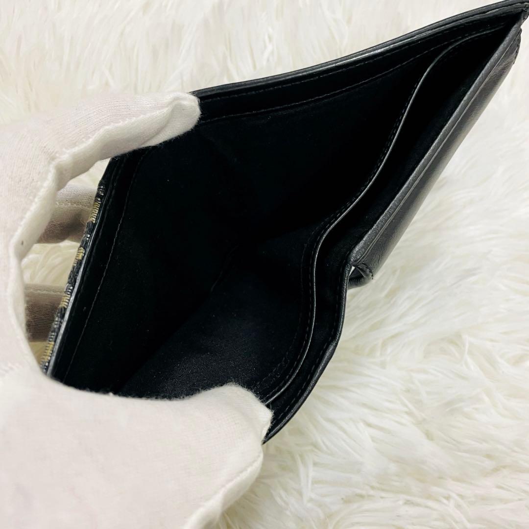 極美✨付属完備✨ディオール 二つ折り財布 オブリーク サドル レザー 黒 新作