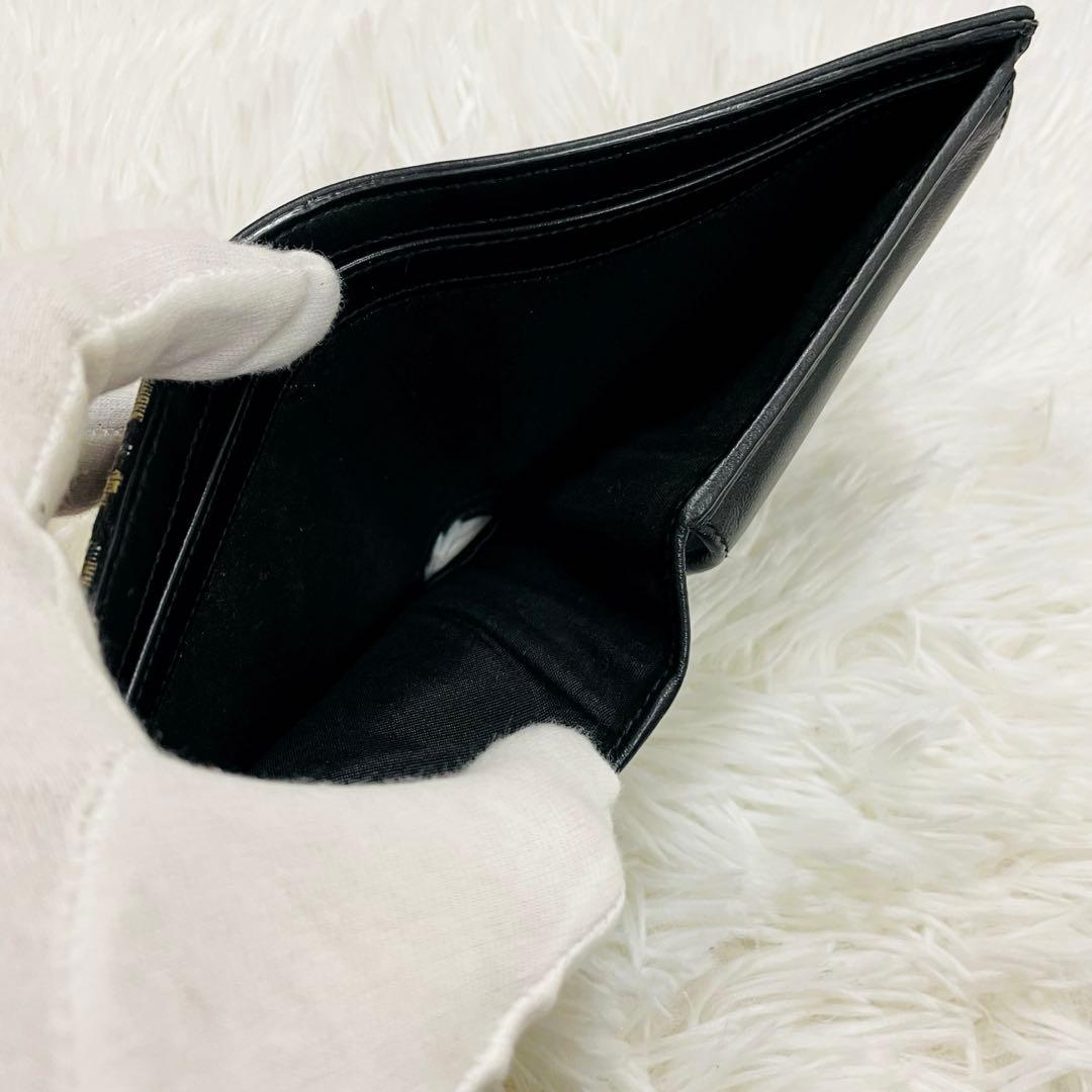 極美✨付属完備✨ディオール 二つ折り財布 オブリーク サドル レザー 黒 新作