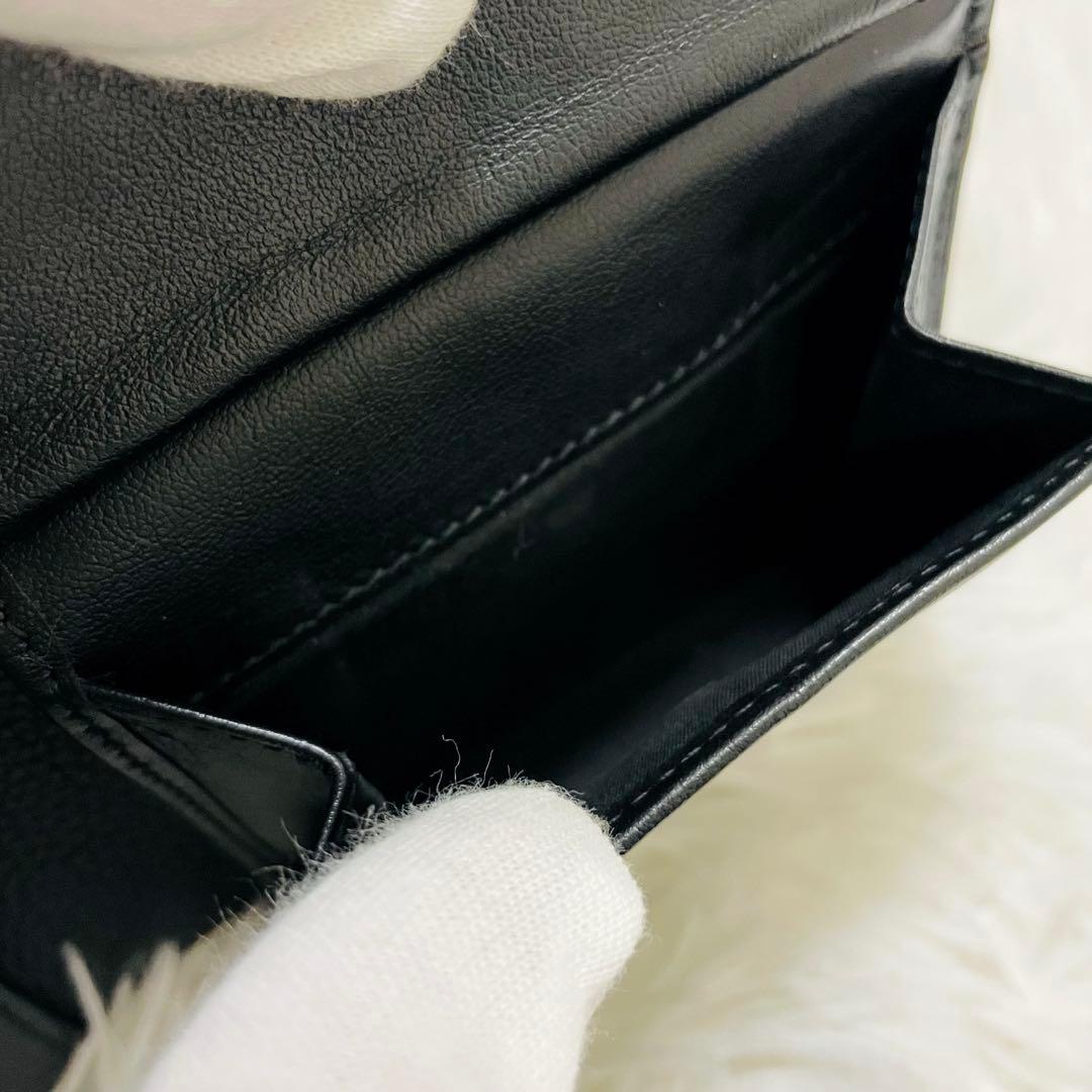 極美✨付属完備✨ディオール 二つ折り財布 オブリーク サドル レザー 黒 新作