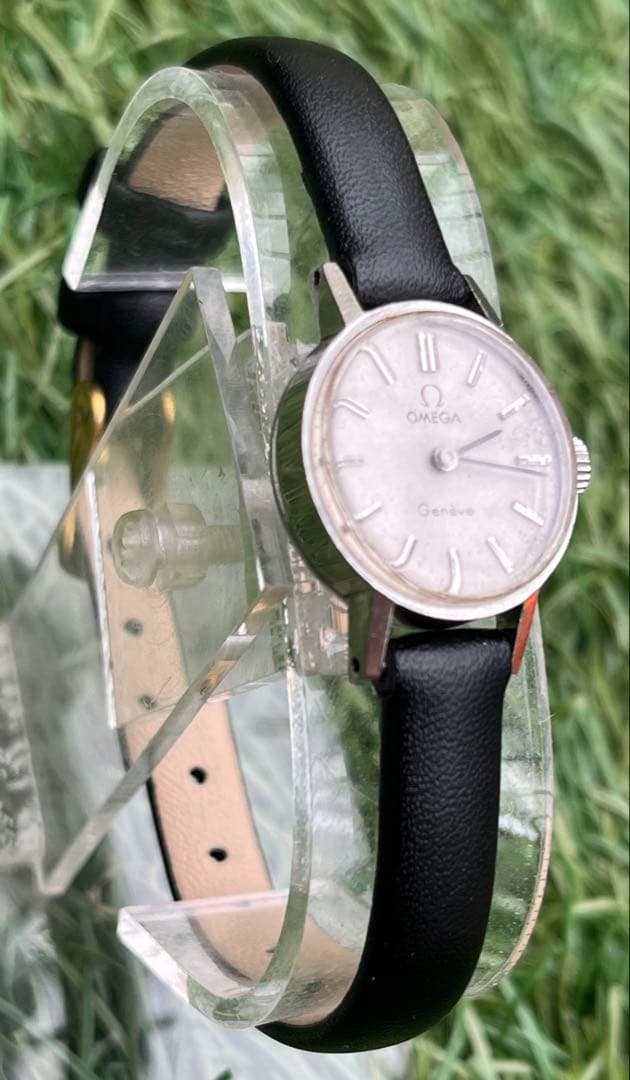 美品◎オメガ ジュネーブ手巻き ラウンド レディース腕時計 シルバーヴィンテージ