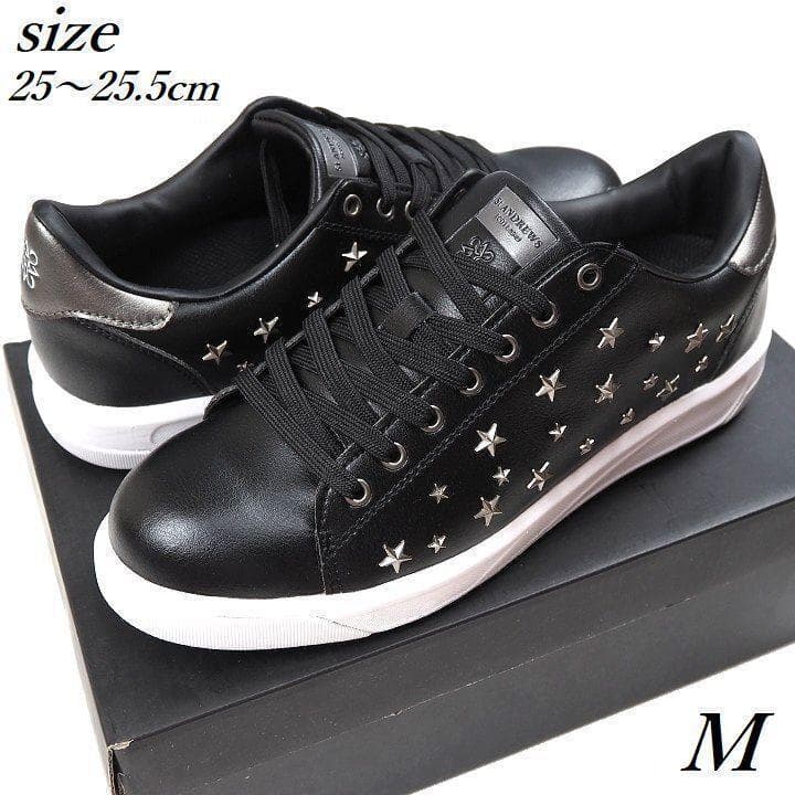 新品 セントアンドリュース スタッズ シューズ 定価37400円 ブラック M