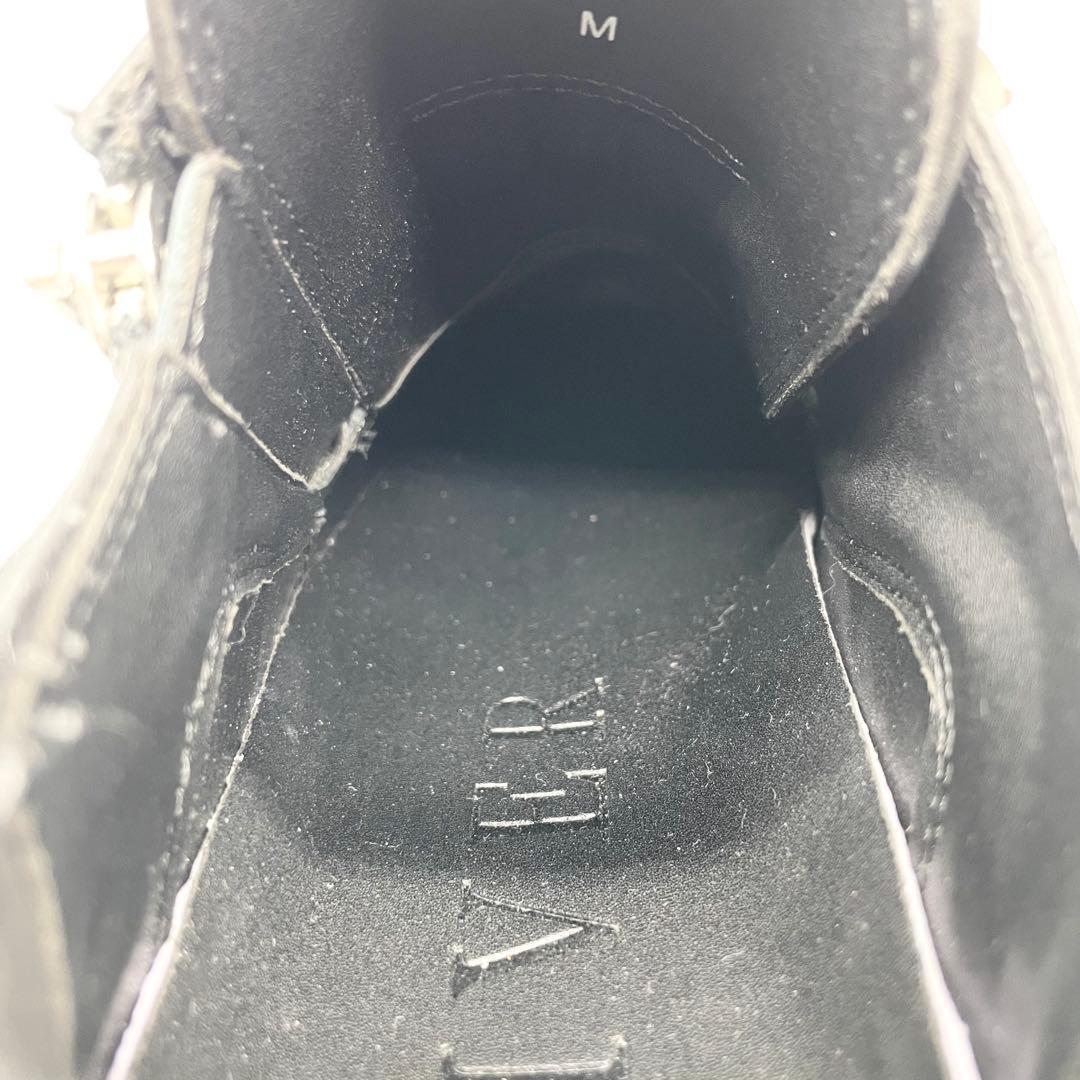 【美品】AIVER アイバー ライトソールレースブーツ 厚底 レザー 黒 M