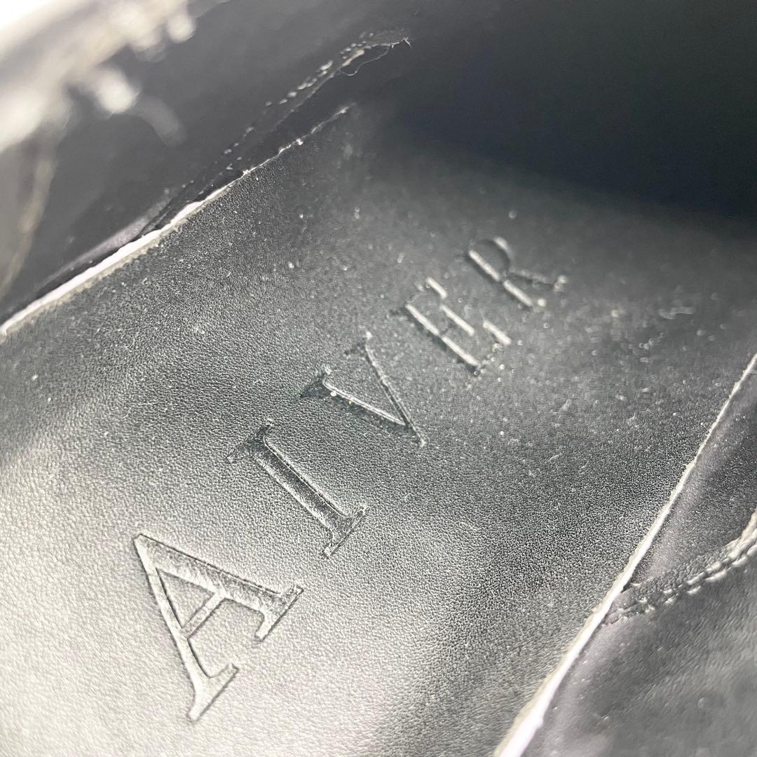 【美品】AIVER アイバー ライトソールレースブーツ 厚底 レザー 黒 M