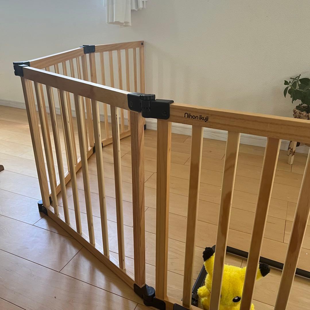 日本育児 おくだけとおせんぼ 木製 スマートワイド Woody (ウッディ)