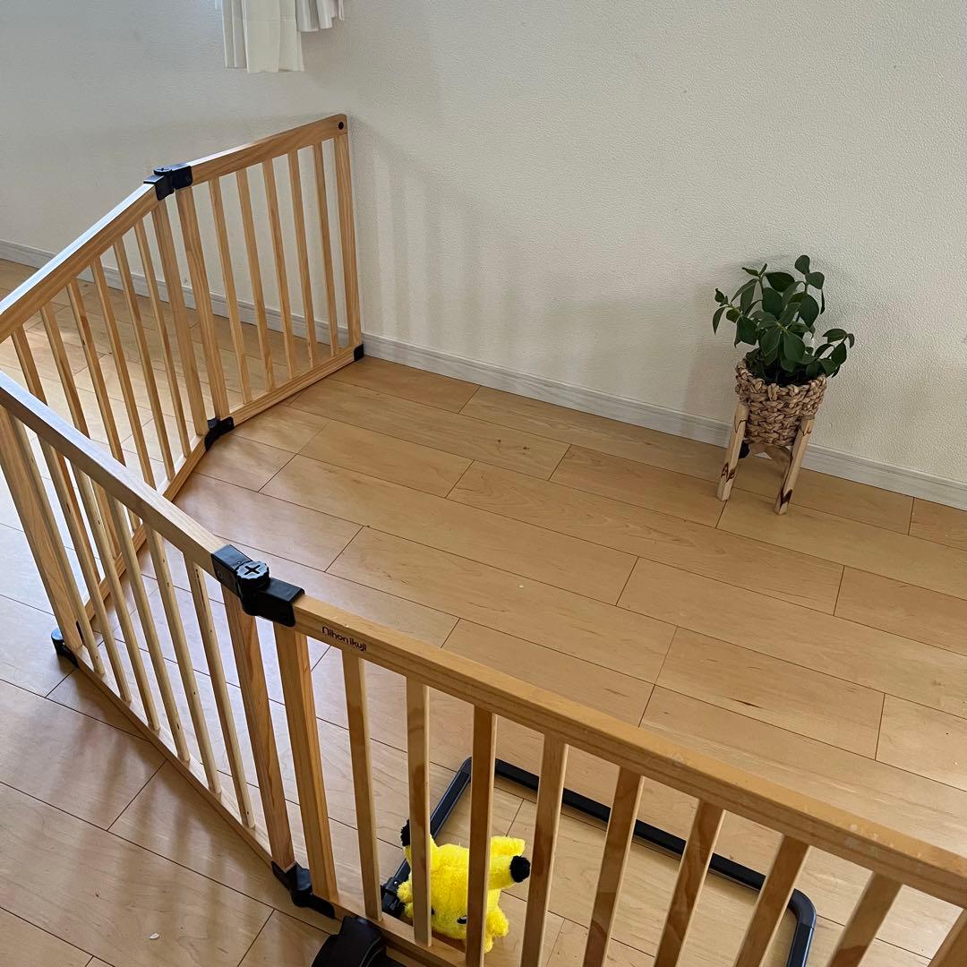 日本育児 おくだけとおせんぼ 木製 スマートワイド Woody (ウッディ)