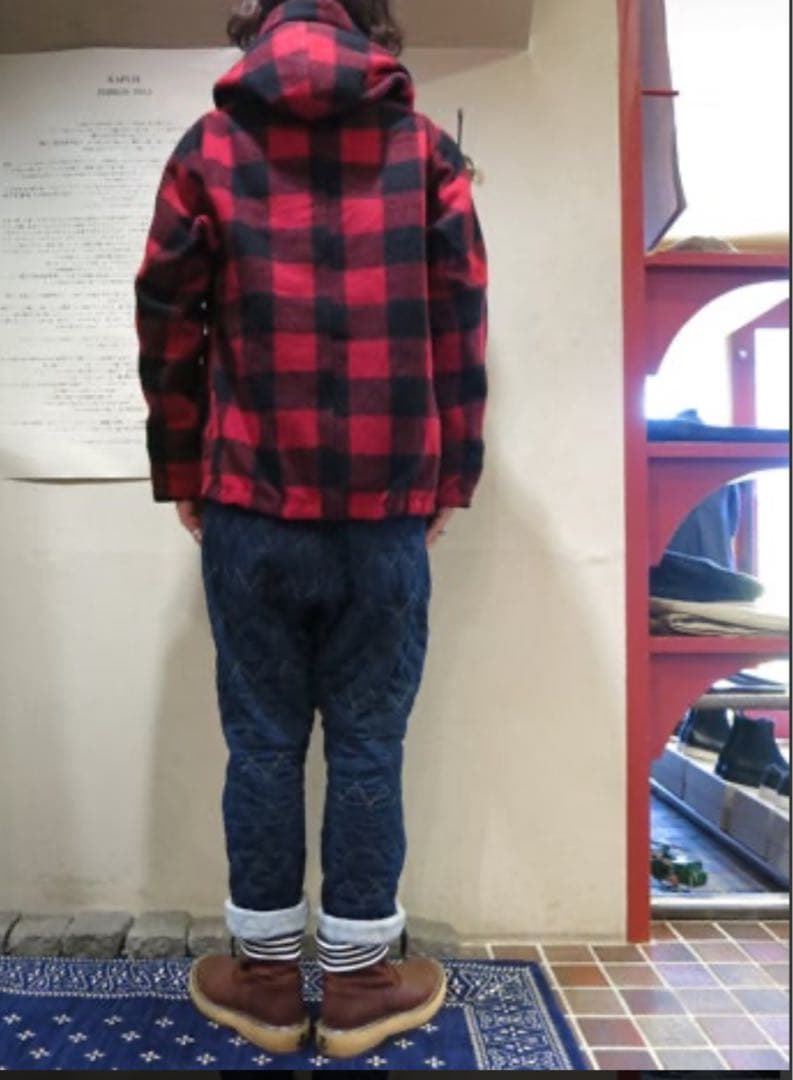 KAPITAL キャピタル ウールバッファローチェック リングコート サイズM