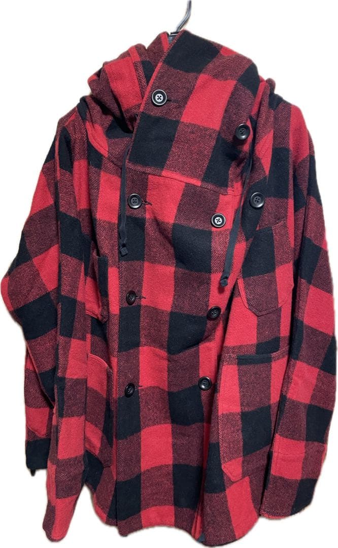 KAPITAL キャピタル ウールバッファローチェック リングコート サイズM