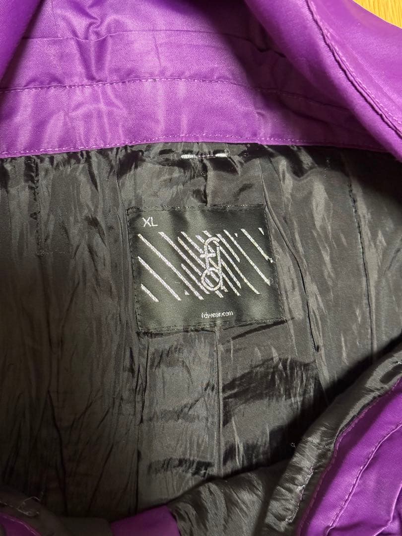 Virtika FDwear フード付きスキーウェア XL 紫/グレー