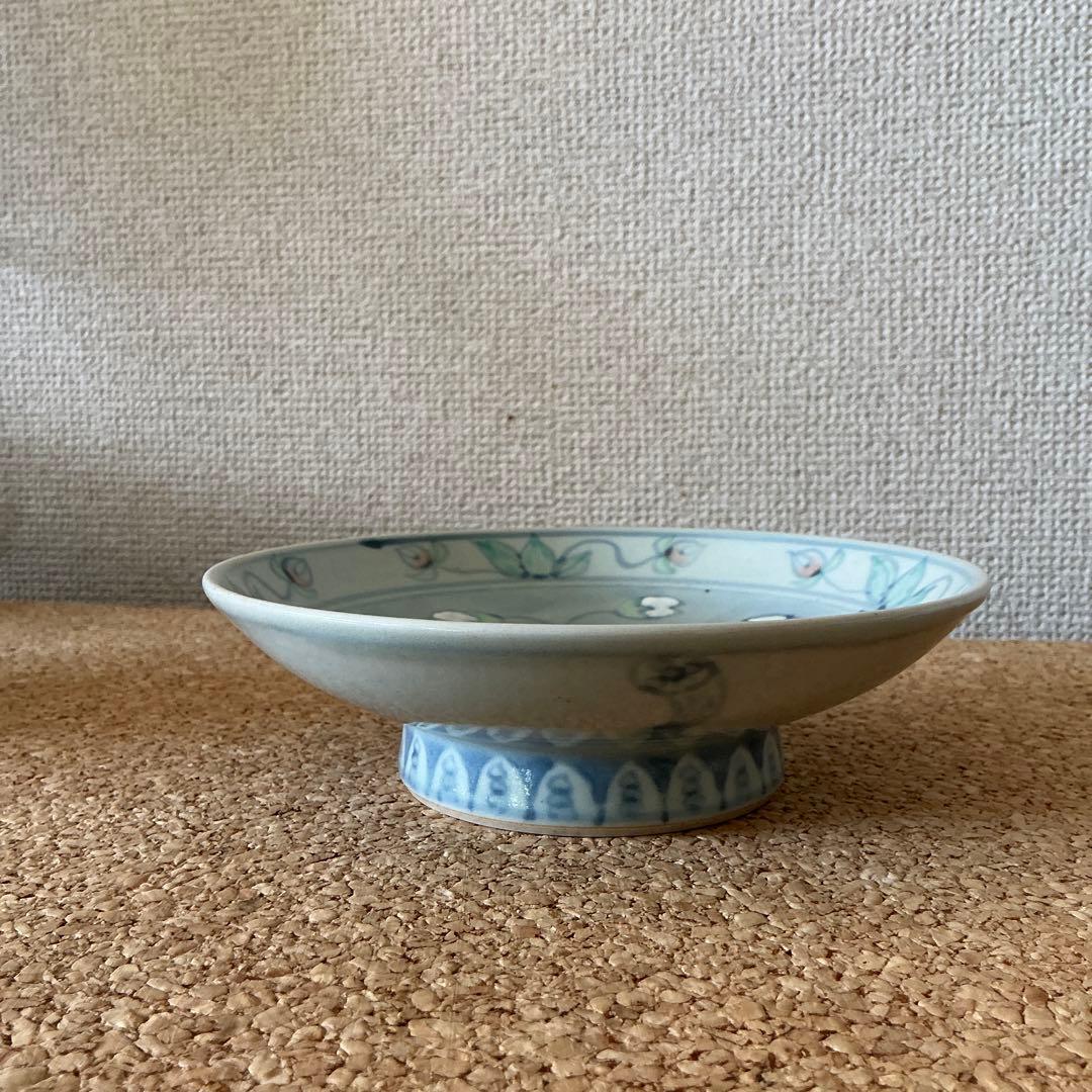 有田焼　佐藤走波　五代　染錦草花文　皿