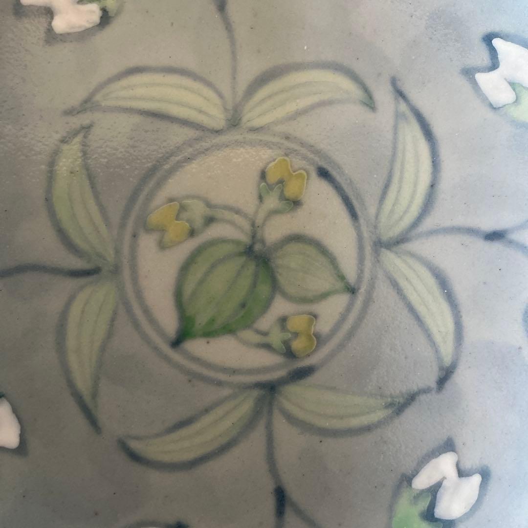 有田焼　佐藤走波　五代　染錦草花文　皿