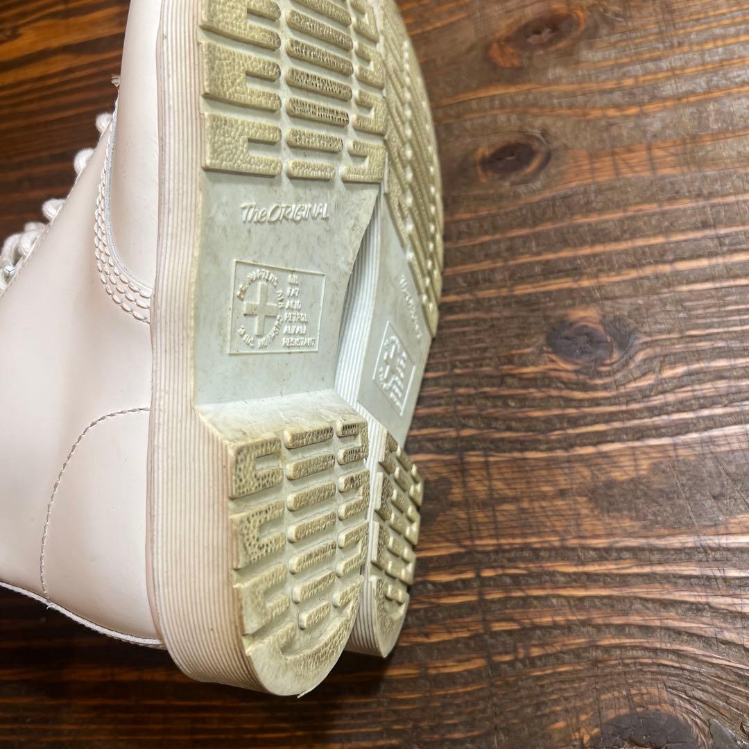 ドクターマーチン　ホワイト　8ホールブーツ　メンズ