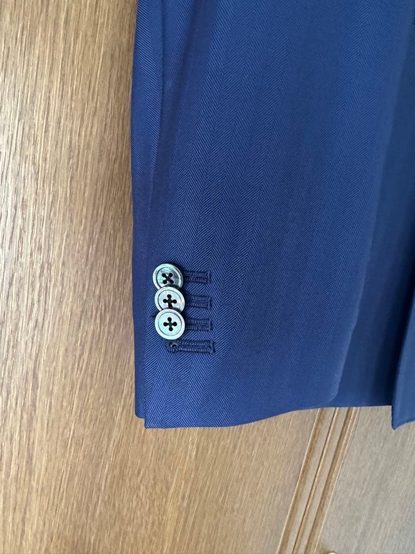 【定価約36万】VBC ブルーダブルスーツ　最高級super160sウール使用