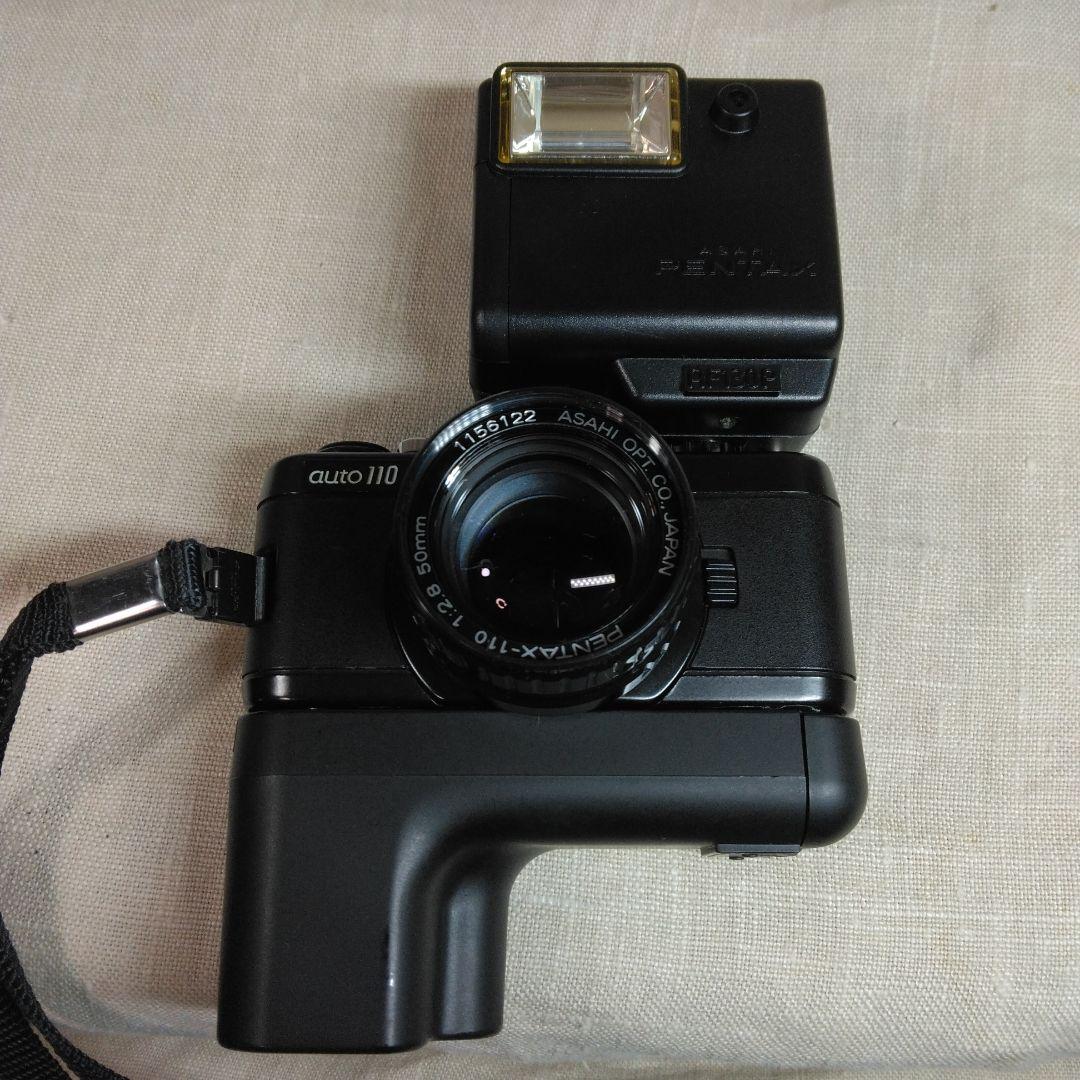 PENTAX auto 110 、レンズ3本、ワインダー、ストロボ付