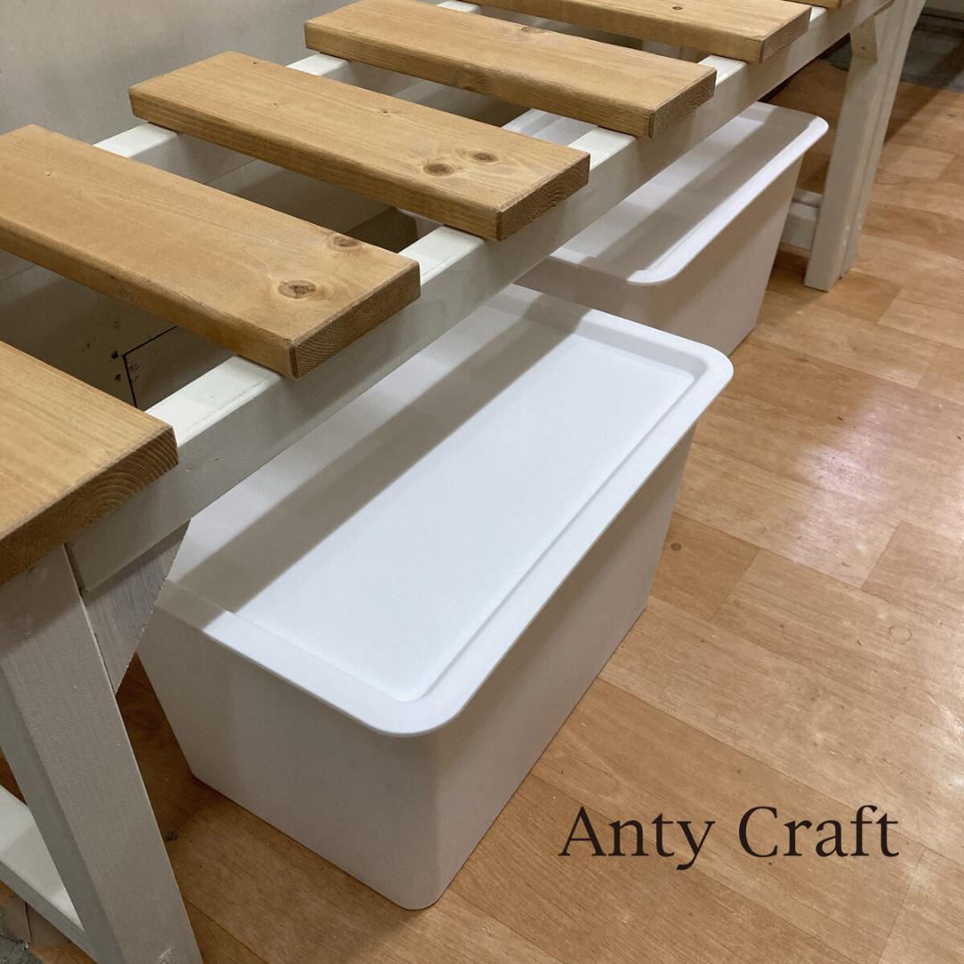 シングルベッドをセミダブルに！延長ベッド 2台１セット　0401