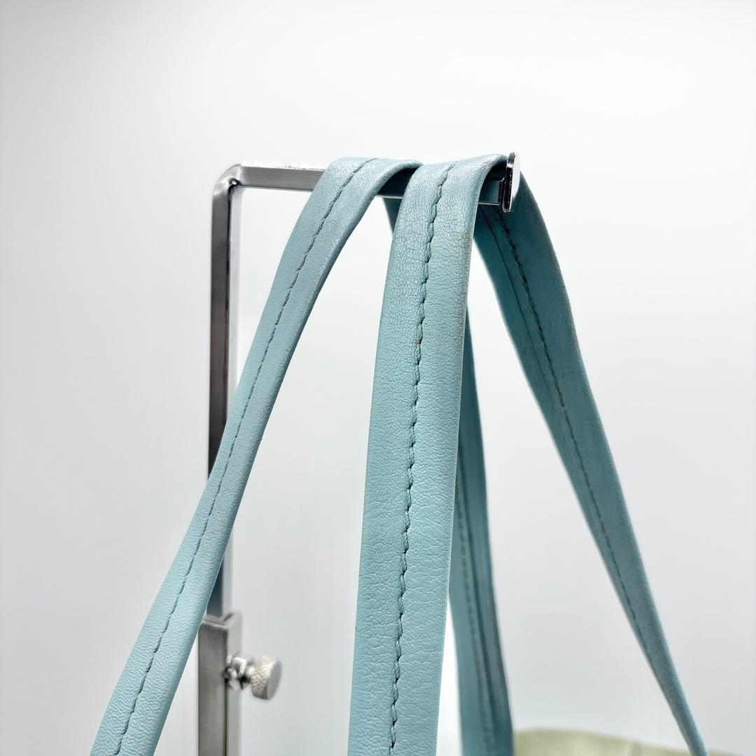 希少✨️フィービー期 セリーヌ トートバッグ ホリゾンタルカバ ミントグリーン黒