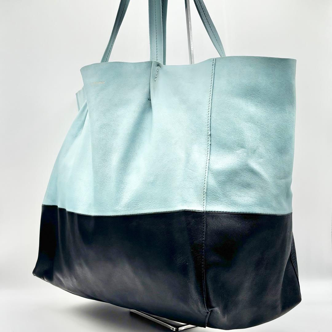 希少✨️フィービー期 セリーヌ トートバッグ ホリゾンタルカバ ミントグリーン黒