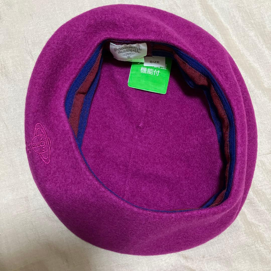 ⭐︎新年セール⭐︎未使用タグ付Vivienne Westwoodベレー帽オーブ刺繍