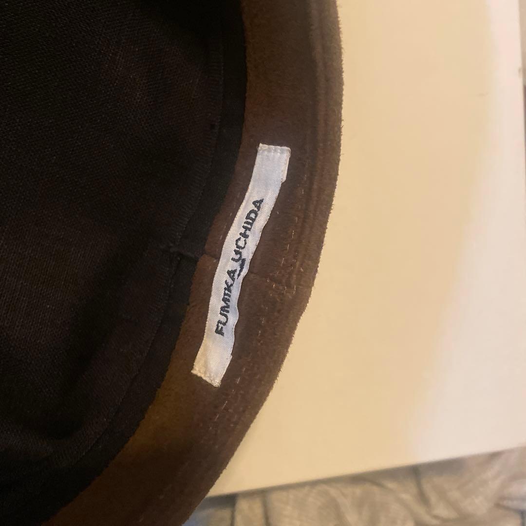 フミカウチダ　レザー　キャスケット