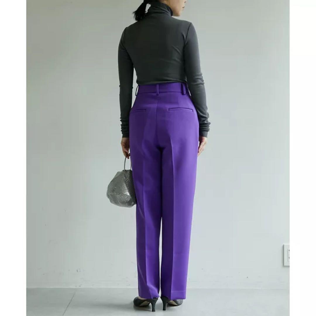 whimgazette 長谷川京子さん　コラボ　 紫 ハイウエストパンツ