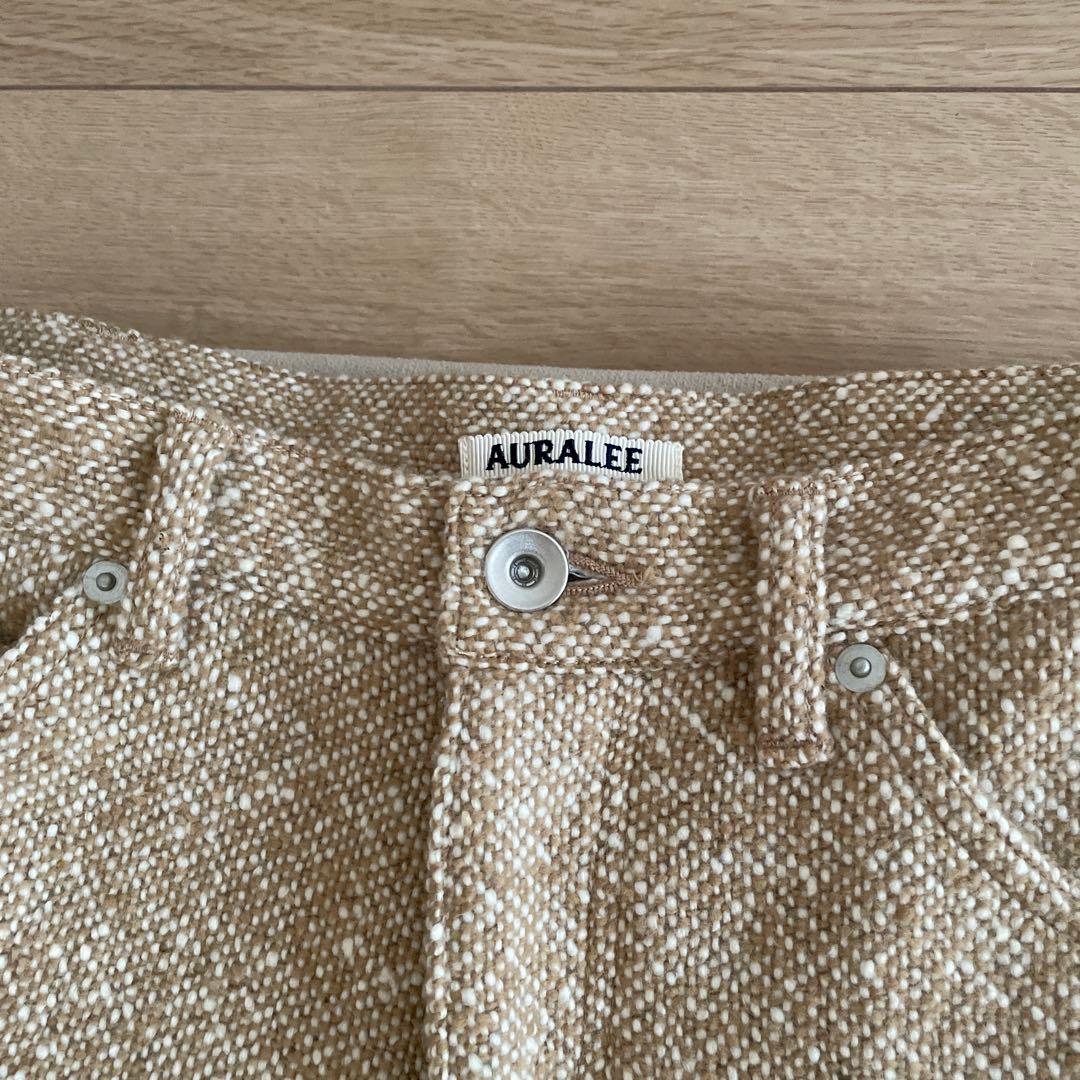 AURALEE ベージュ ツイード　パンツ　2025aw