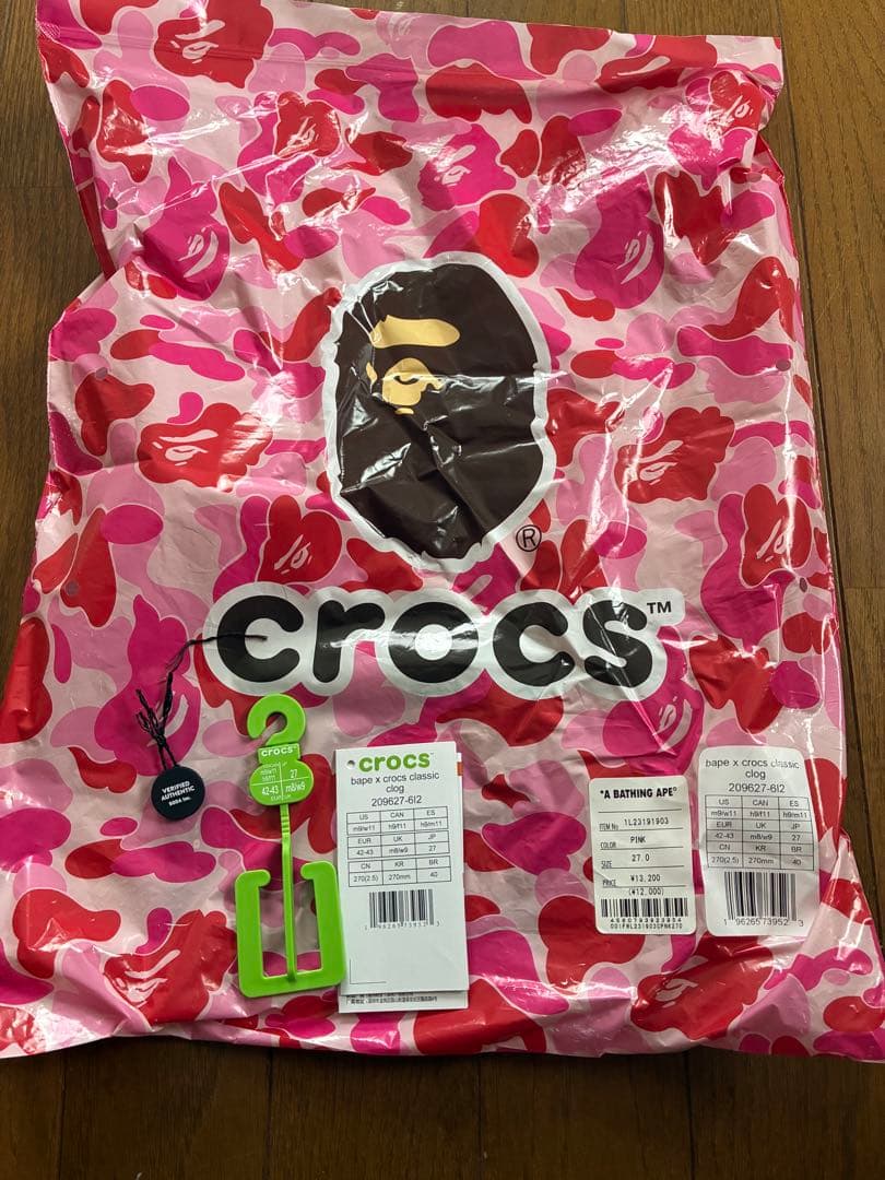 A BATHING APE crocs サンダル 27.0