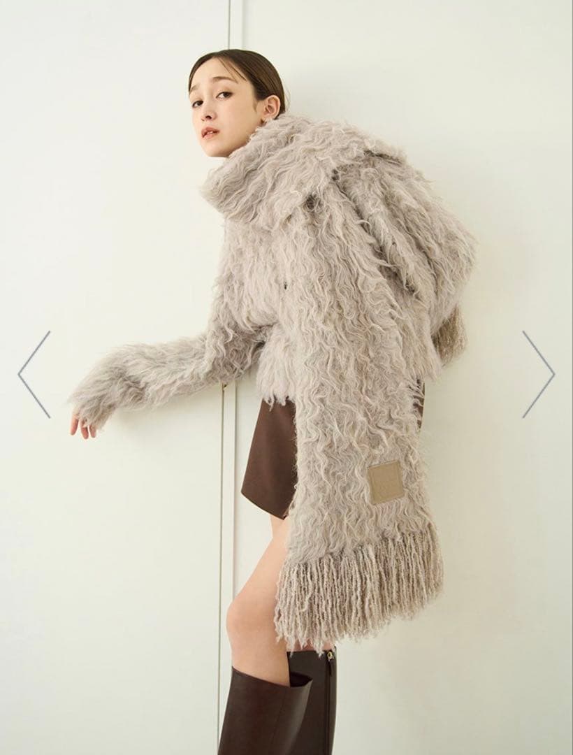 新品FRAYI.D ブラッシュシャギーニットマフラー