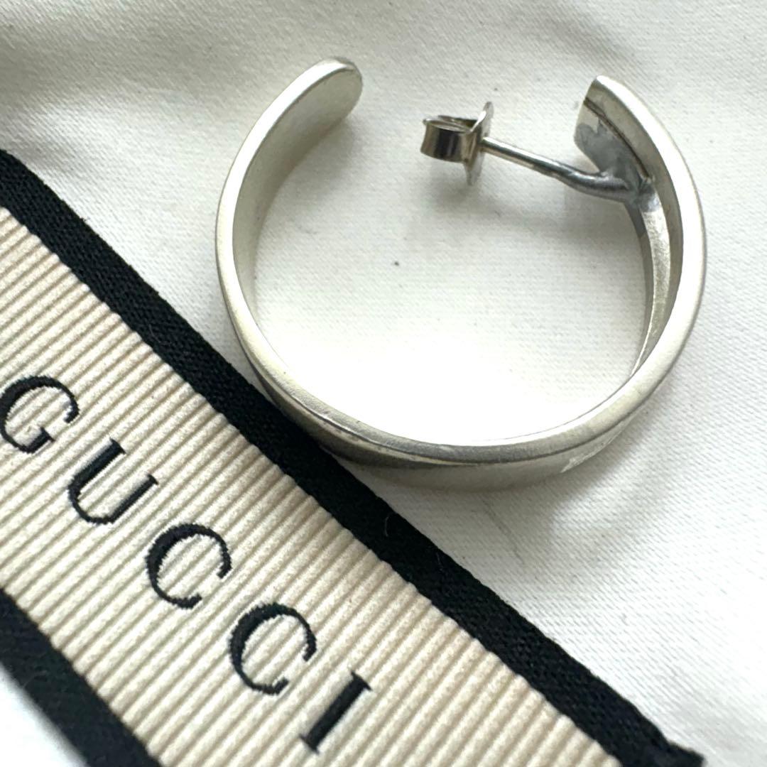 【美品】 GUCCI フープピアス シルバー 925