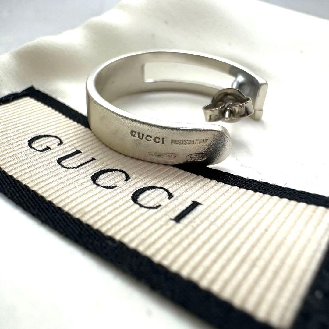 【美品】 GUCCI フープピアス シルバー 925