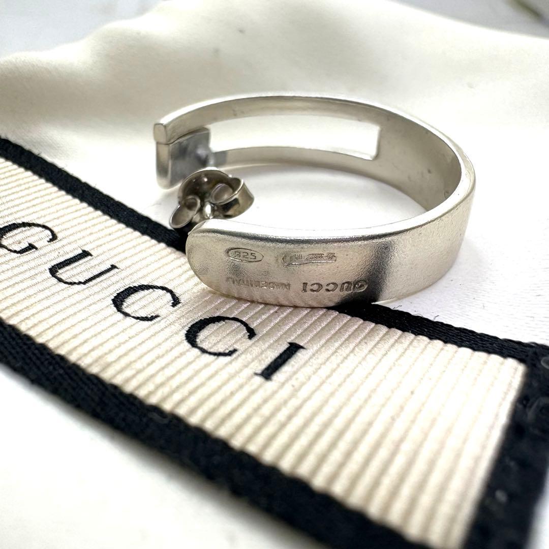 【美品】 GUCCI フープピアス シルバー 925