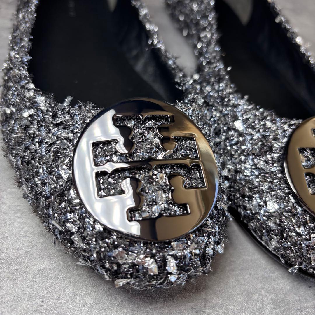 【完売品！未使用級】トリーバーチ バレエシューズ ミニー トラベル　ツイード