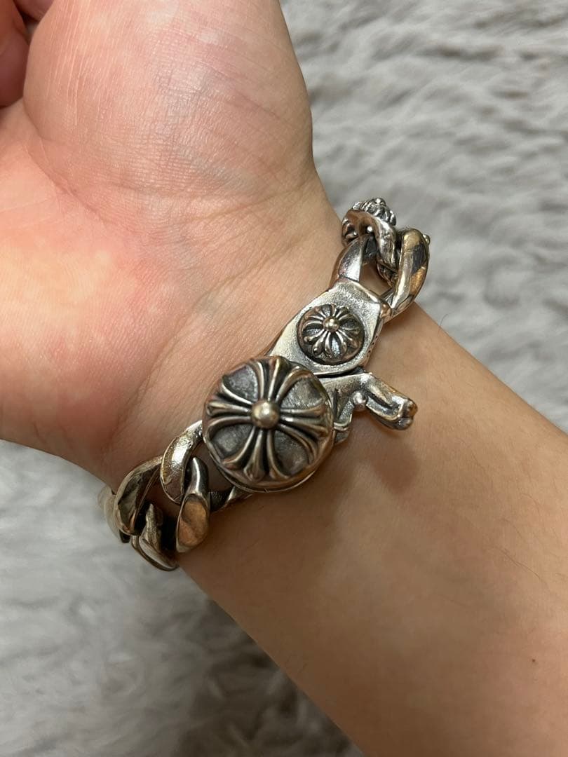 Watch　全花コマウォッチクラッシュウォッチ15cm ベルト925刻印