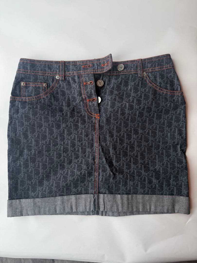 Dior トロッター　デニムタイトスカート 36 ディオール