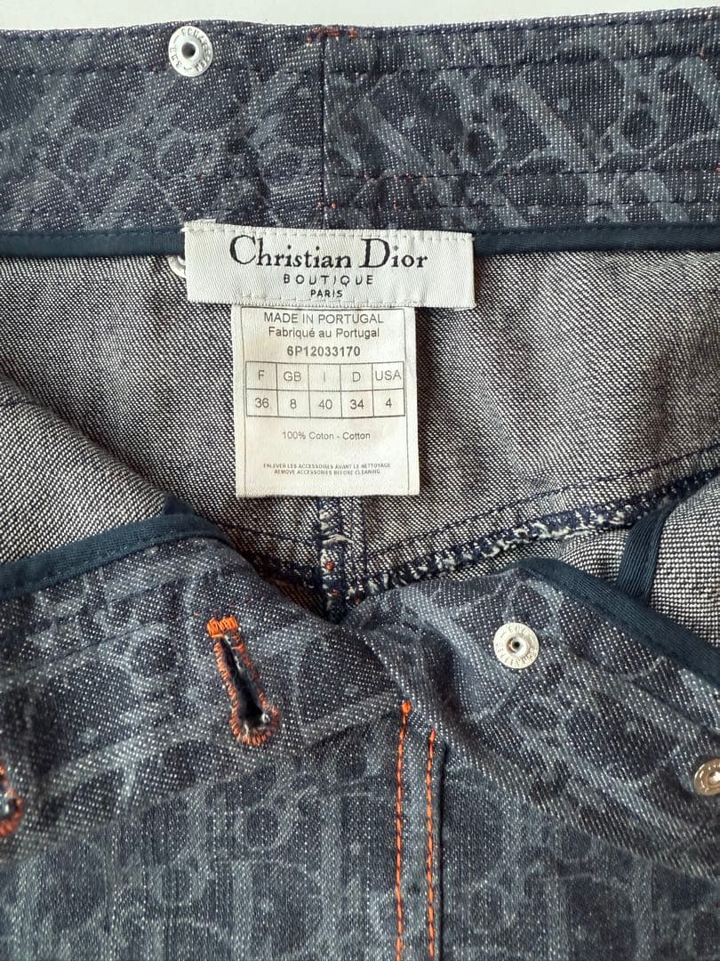 Dior トロッター　デニムタイトスカート 36 ディオール