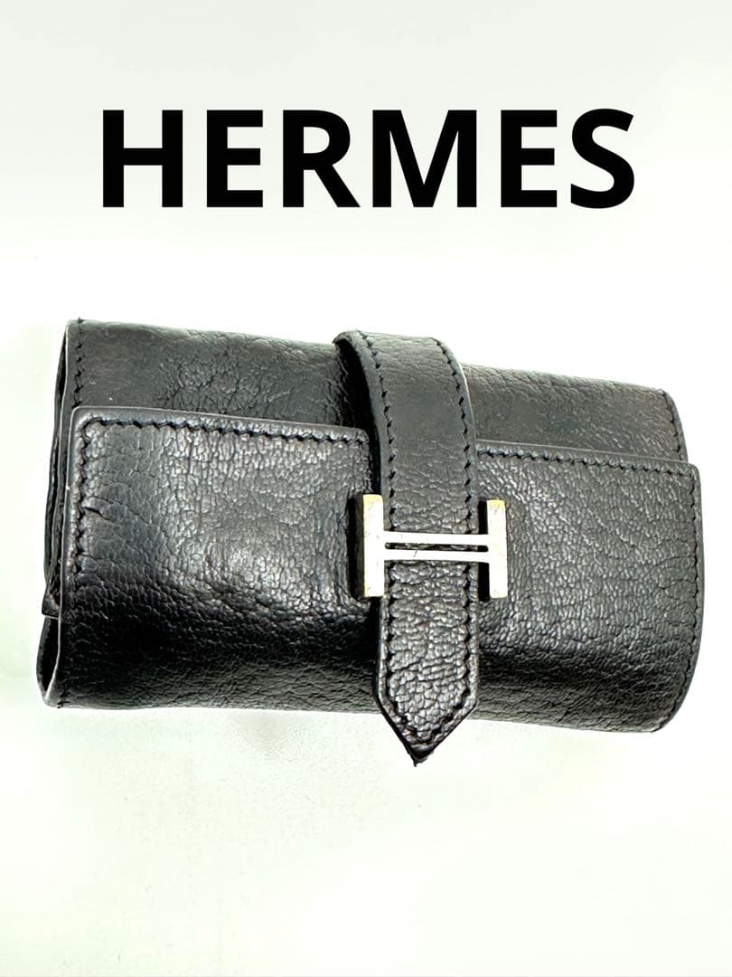 【美品】エルメス キーケース べアン 4連 レザー（362_35）