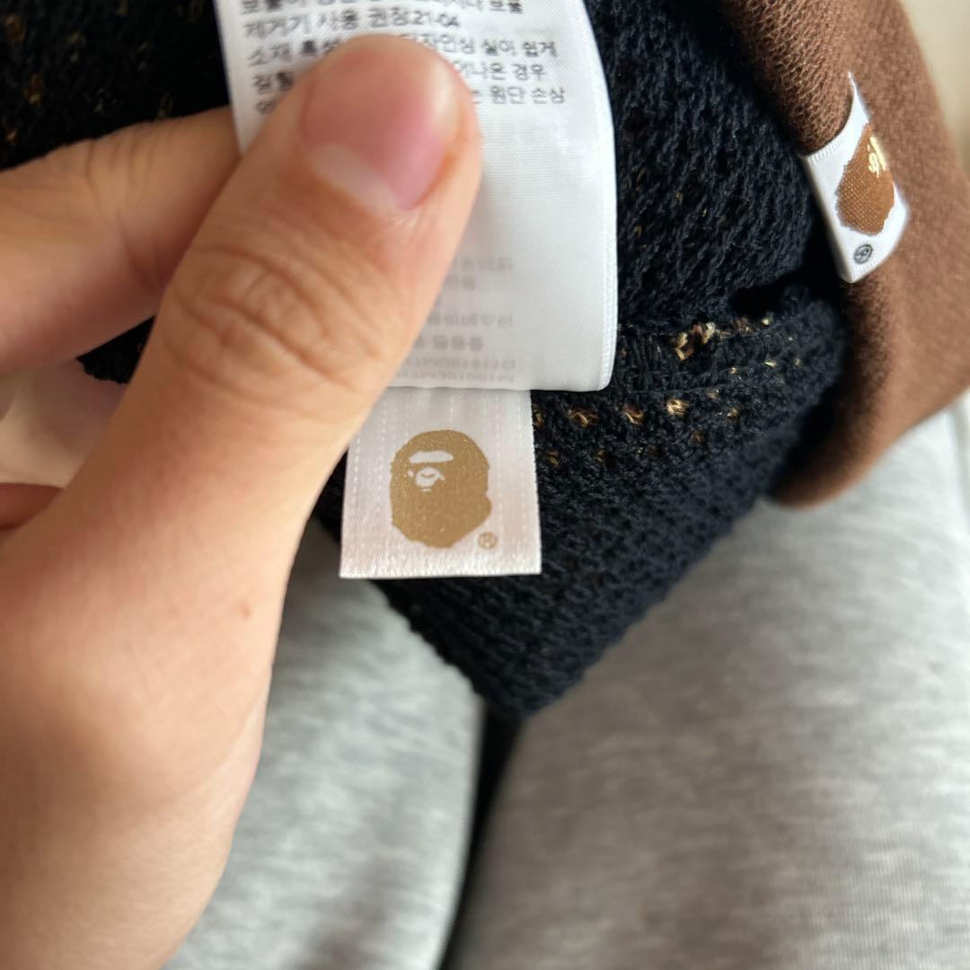 『希少』 A BATHING APE BAPE ビーニー ニット帽　黒