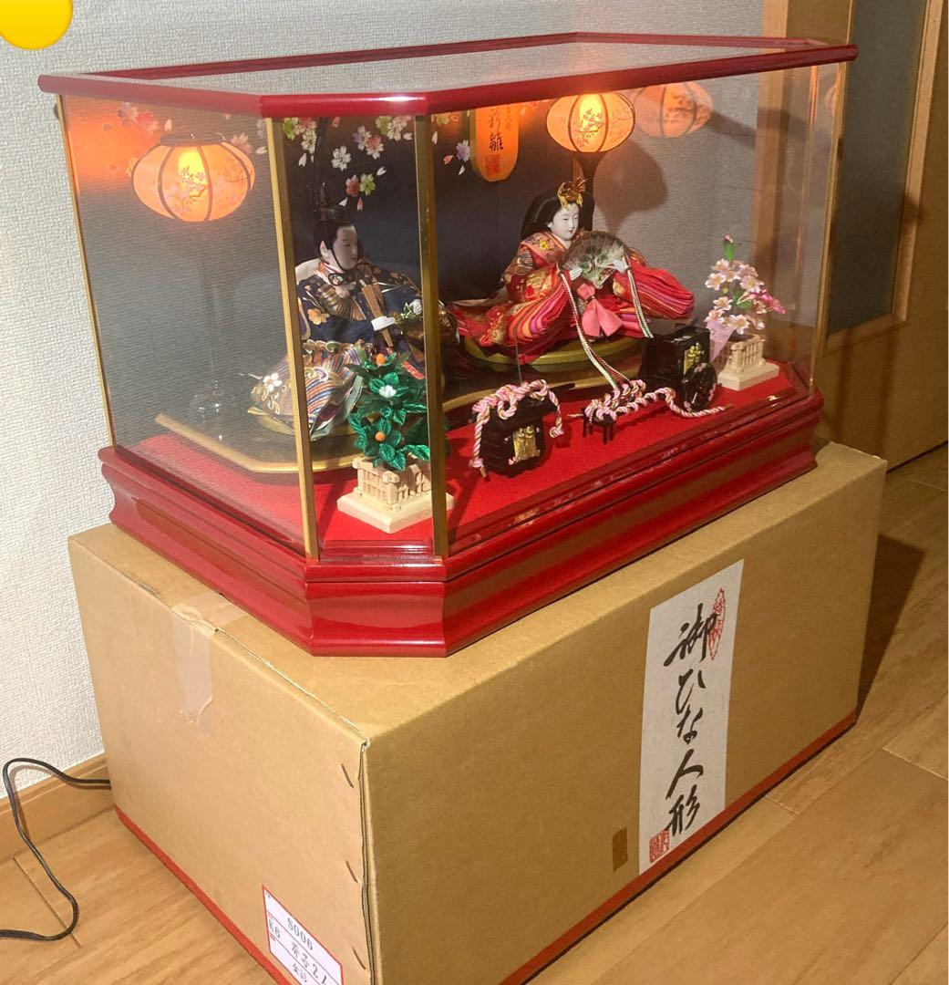 雛人形　ひな人形　親王ケース飾り　ガラスケース入り　ひな祭り
